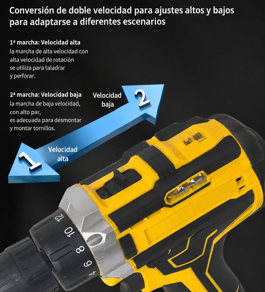 Taladro Inalámbrico 2 baterías