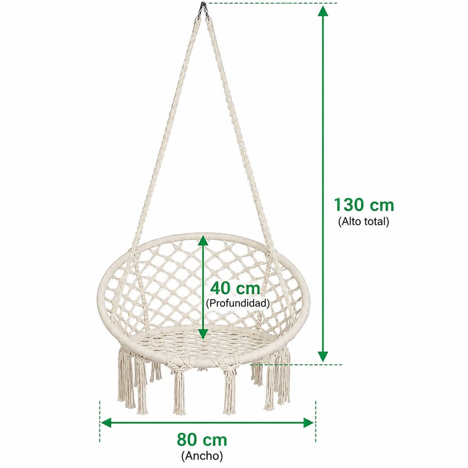 Silla Hamaca de Macramé