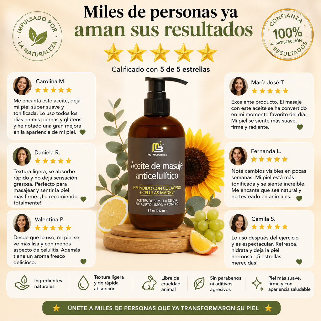 Pack 2 Aceites Masaje Corporal Anticelulitis