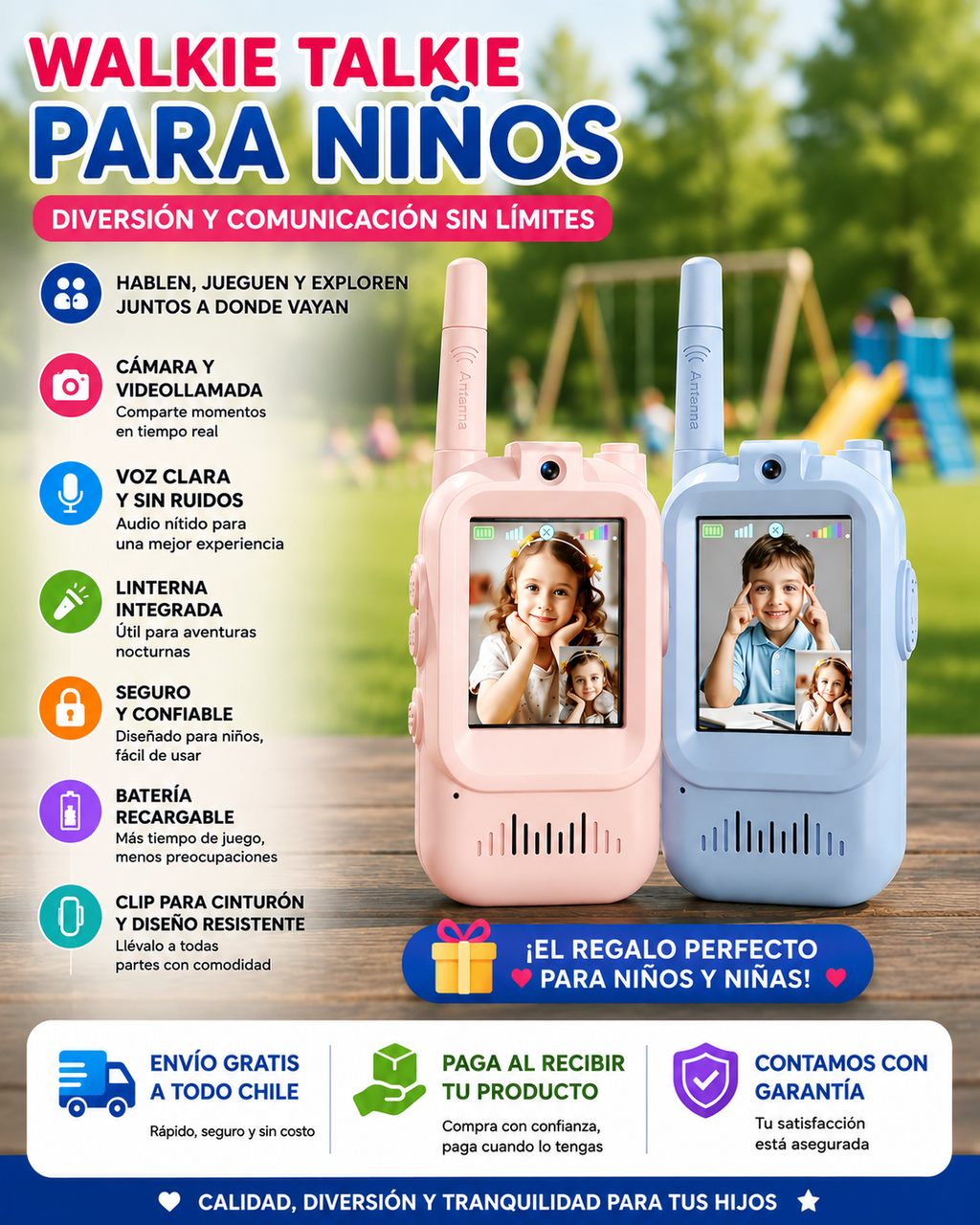 Walkie Talkies De Video Con Pantalla