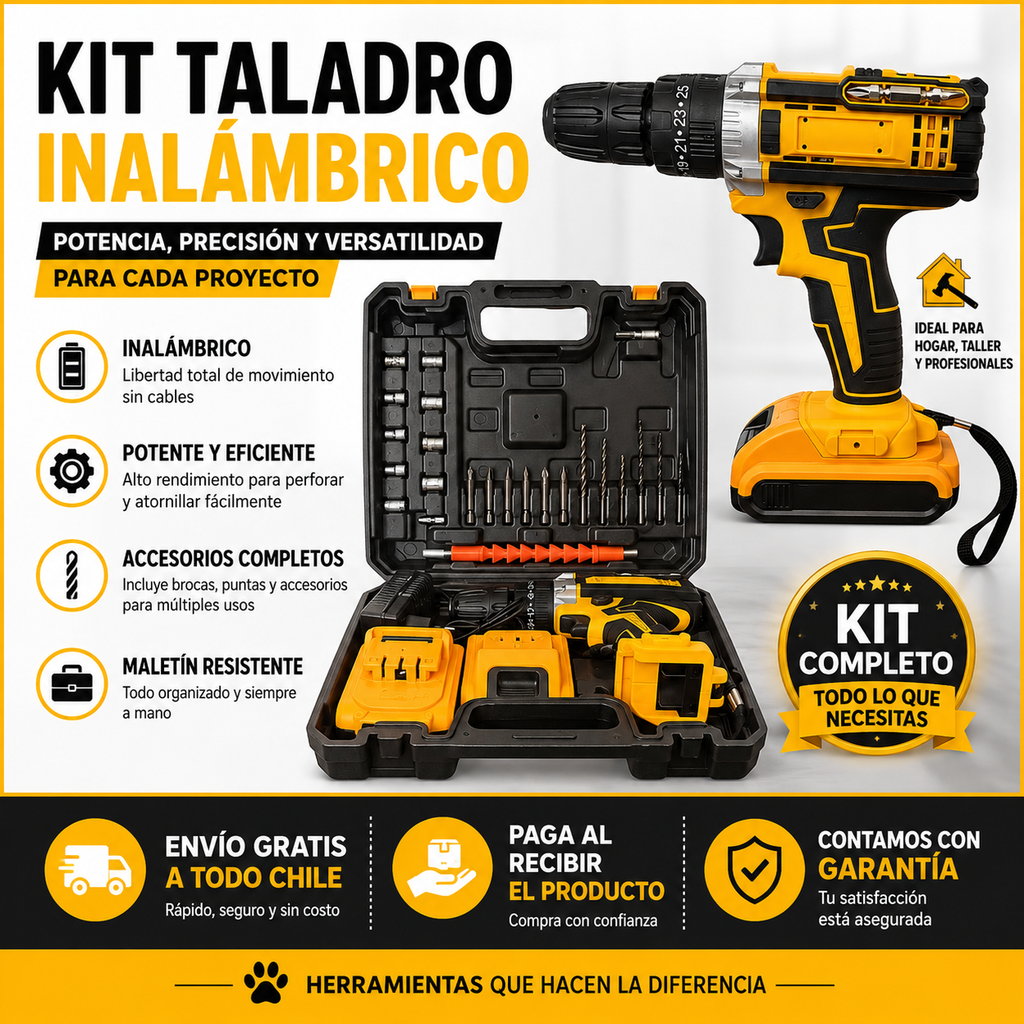 Taladro Inalámbrico 2 baterías
