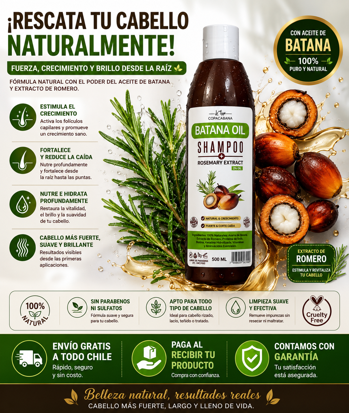 Shampoo Batana Crecimiento Cabello