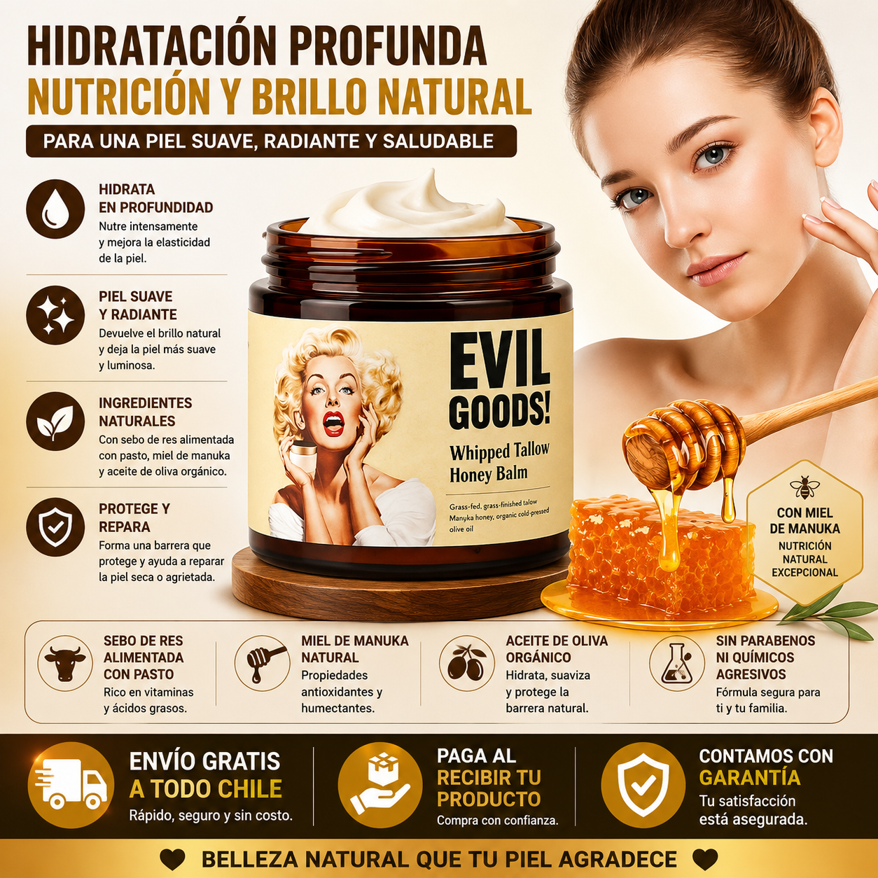 Balsamo facial de hidratación profunda
