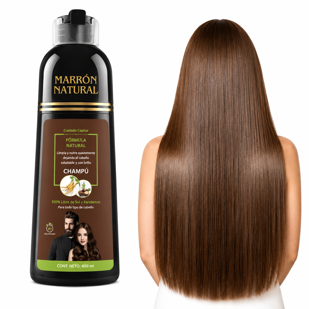Shampoo con tinte cubre canas (5 tonos diferentes)