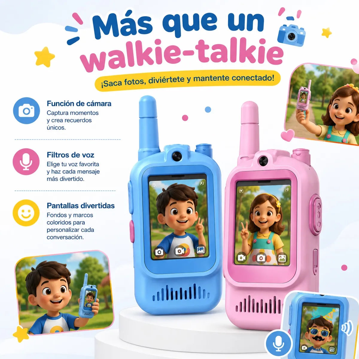 Walkie Talkies De Video Con Pantalla