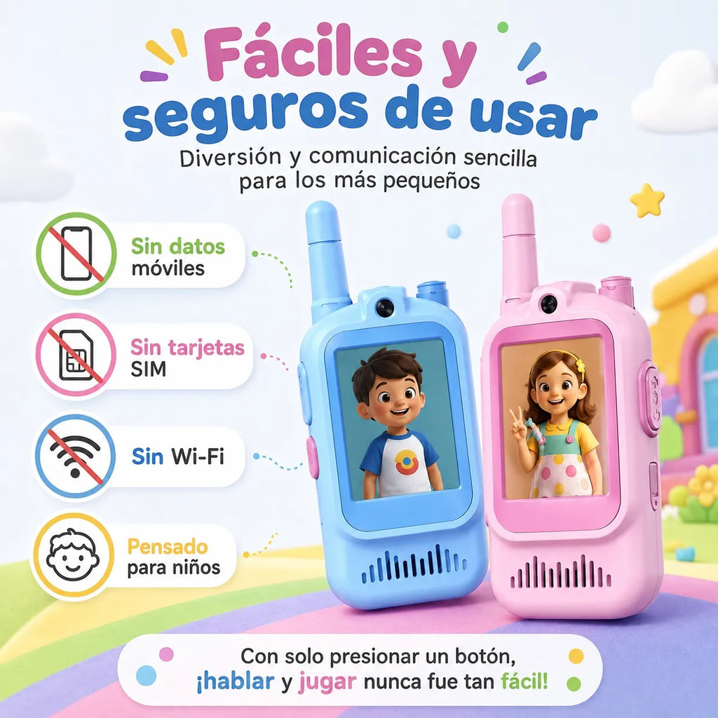 Walkie Talkies De Video Con Pantalla