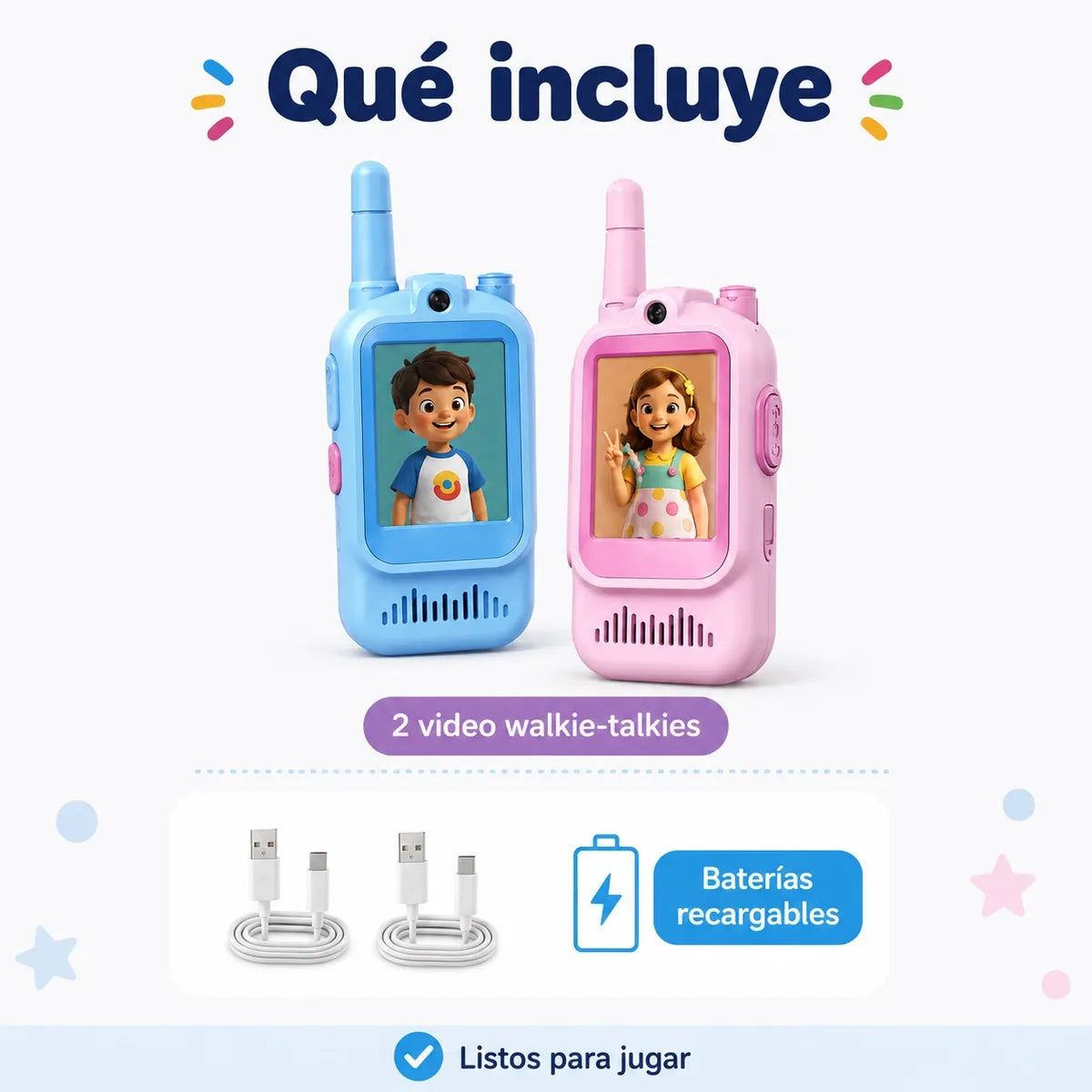 Walkie Talkies De Video Con Pantalla